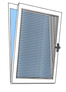 Jalousie mit Seitenführung