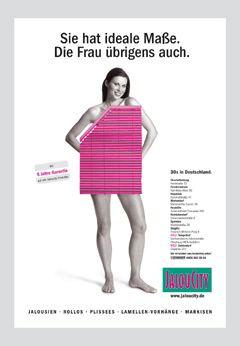 Werbung aus dem Jahr 2004: Sie hat ideale Maße. Die Frau übrigens auch.