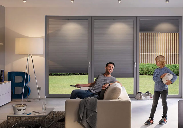 Teba Plissees in grau