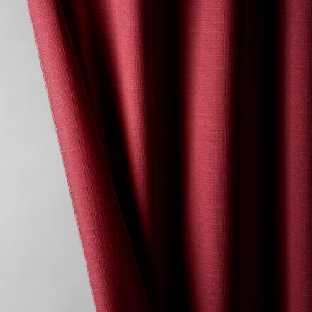 Abdunkelnde Gardine mit Kräuselband in dunkelrot