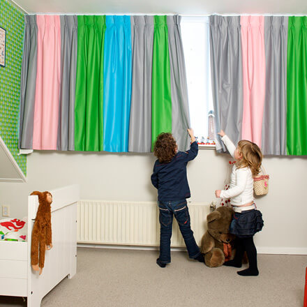 Schallschutzvorhang in Kindergärten