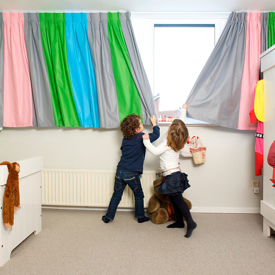 Verdunkelungsgardine Bunt fürs Kinderzimmer Verdunkelungsgardine Bunt fürs Kinderzimmer