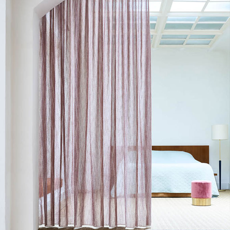 Rosa Gardinen Transparent