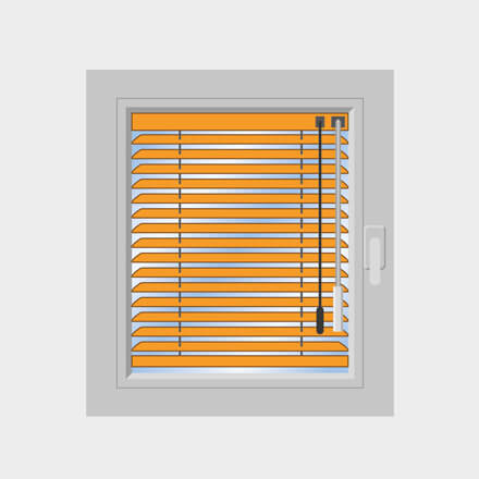 Jalousien Montage in der Glasleiste verschraubt