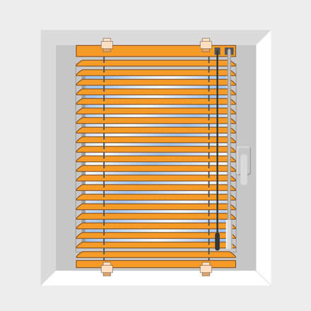 Jalousien Montage auf PVC Fenster geklemmt - ohne Bohren