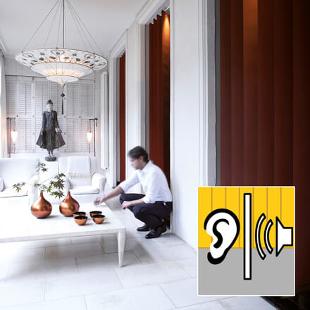 Schallschutz Lamellenvorhang