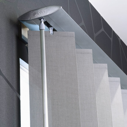Teba® Deluxe Schiene für Lamellenvorhänge in alu gebürstet Teba® Deluxe Schiene für Lamellenvorhänge in alu gebürstet