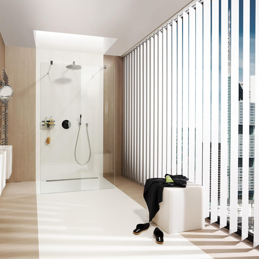 Lamellenvorhänge aus Kunststoff PVC Lamellen im Badezimmer