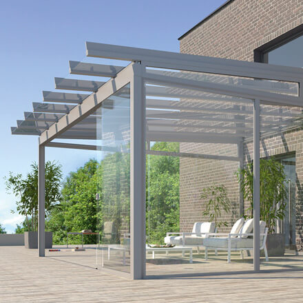 Glassystem AREA CLASSIC Dachüberstand