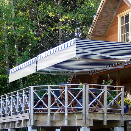 Schmalmarkise TREND mit Vario Volant Schmalmarkise TREND Vario Volant