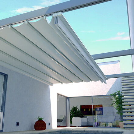 Reservere Hub elite Pergola-Systeme – robuste Terrassenfaltdächer nach Maß