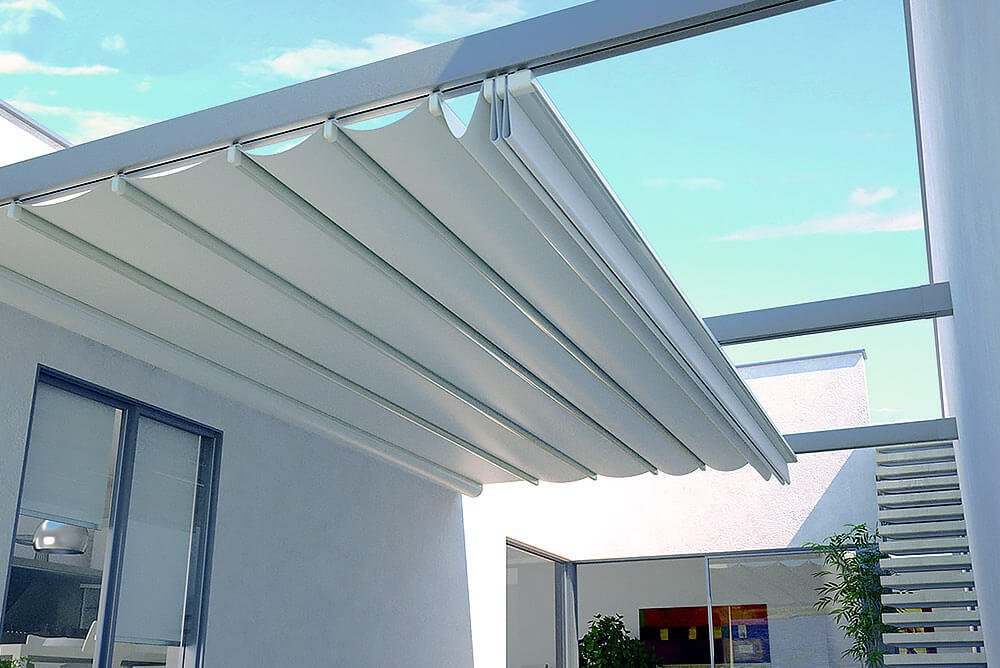 Pergola-Systeme – robuste Terrassenfaltdächer nach Maß