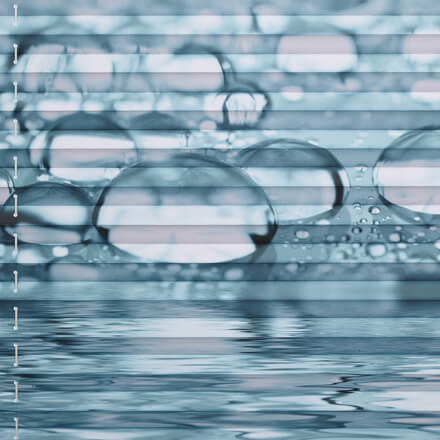 Motiv Raindrops - blau, Regentropfen-Design, Rückseite Perlex Motiv Raindrops (Farb-Nr.: 3268)
