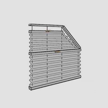 Plissee für fünfeckige Fenster