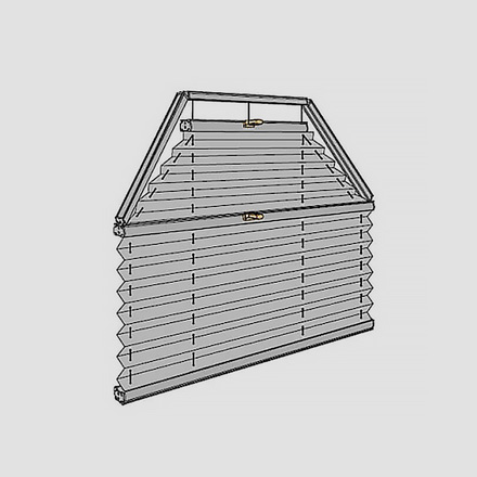 Plissee für sechseckige Fenster