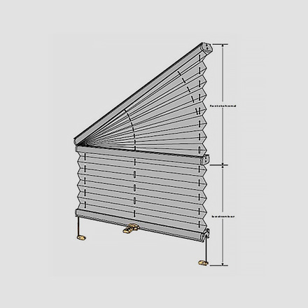 Plissee für halbes Trapezfenster