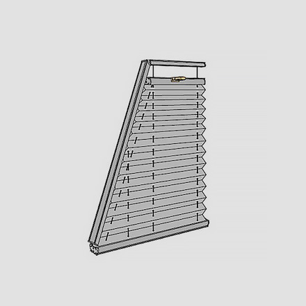Plissee für halbes Trapezfenster