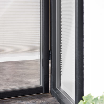 PLISSEE Rollo für Fenster & Tür mit neuer einfacher Glasleisten Klemmtechnik ! 