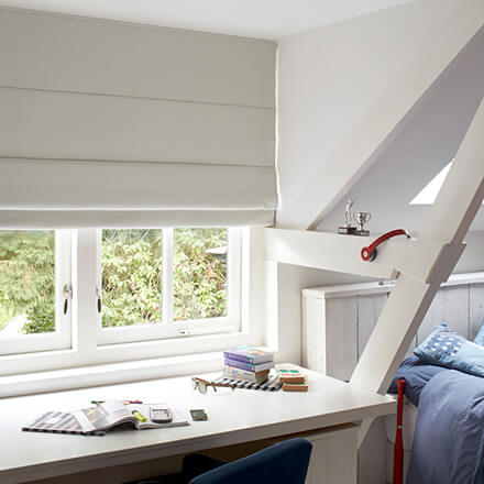 Raffrollo weiß abdunkelnd, Kinderzimmer Jugend