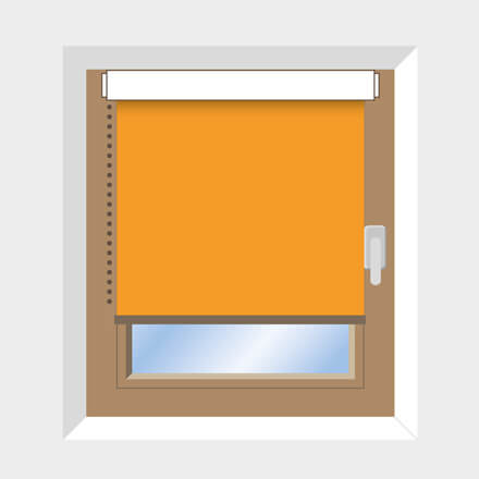 Rollo Montage am Holz-Fenster