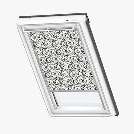 VELUX® Verdunkelungsrollo-Stoff in Dekor Schwarz/Weiß, Farbe 4573 VELUX® Verdunkelungsrollo-Stoff in Dekor Schwarz/Weiß, Farbe 4573