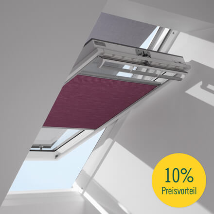 Velux® Vorteils-Set: Hitzeschutz-Markise – Faltstore DuoLine Velux® Vorteils-Set: Hitzeschutz-Markise + Faltstore DuoLine
