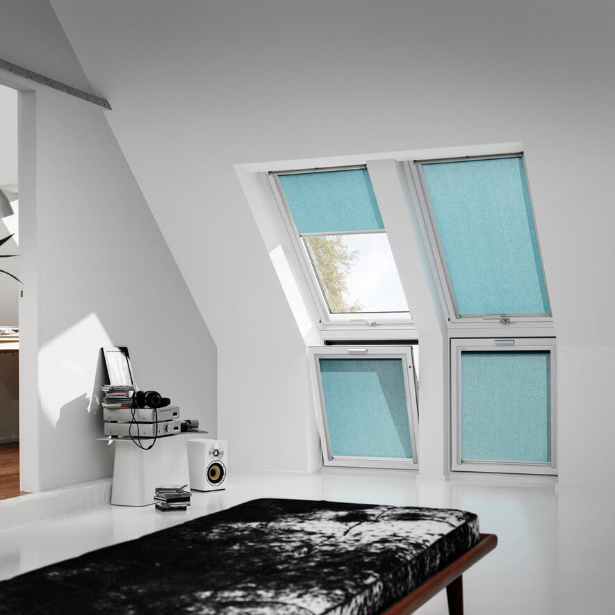 VELUX® Sichtschutzrollo im Musikzimmer VELUX® Sichtschutzrollo im Musikzimmer