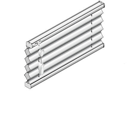 Wabenplissee Modell VS1, eine bewegliche Schienen Wabenplissee Modell VS1