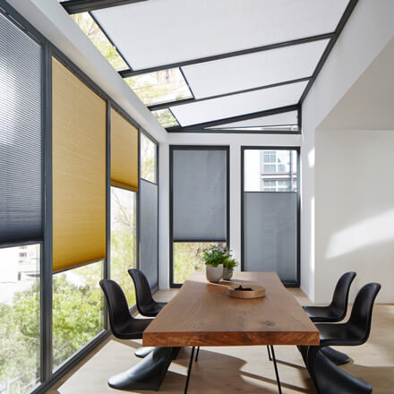 Wabenplissee Maßanfertigung Wintergarten