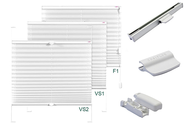  Plissee Klemmfix ohne Bohren 55x160cm Weiß Plissees für Fenster  innen ohne Bohren zum Klemmen Jalousie Blickdicht Sichtschutz Plisee Rollo  ohne Bohren Klemmfix