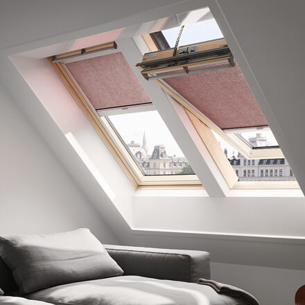 Dachfensterrollo Sichtschutz für Velux Dachfenster VL/VF/VT weinrot 