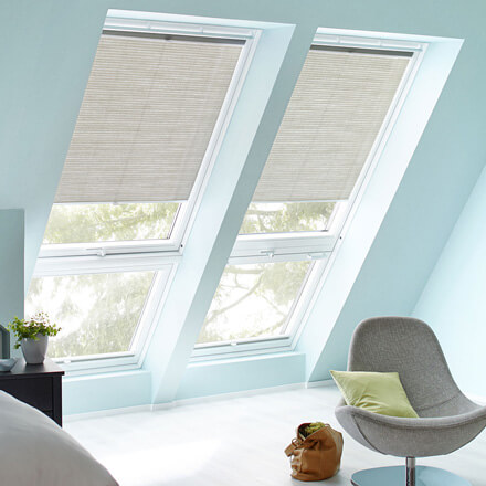 Wabenplissees für Dachfenster